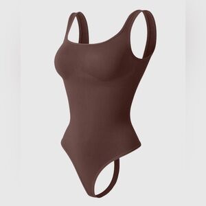 NWT Revenge X Body Square Neck Snatched Bodysuit Mocha S I70